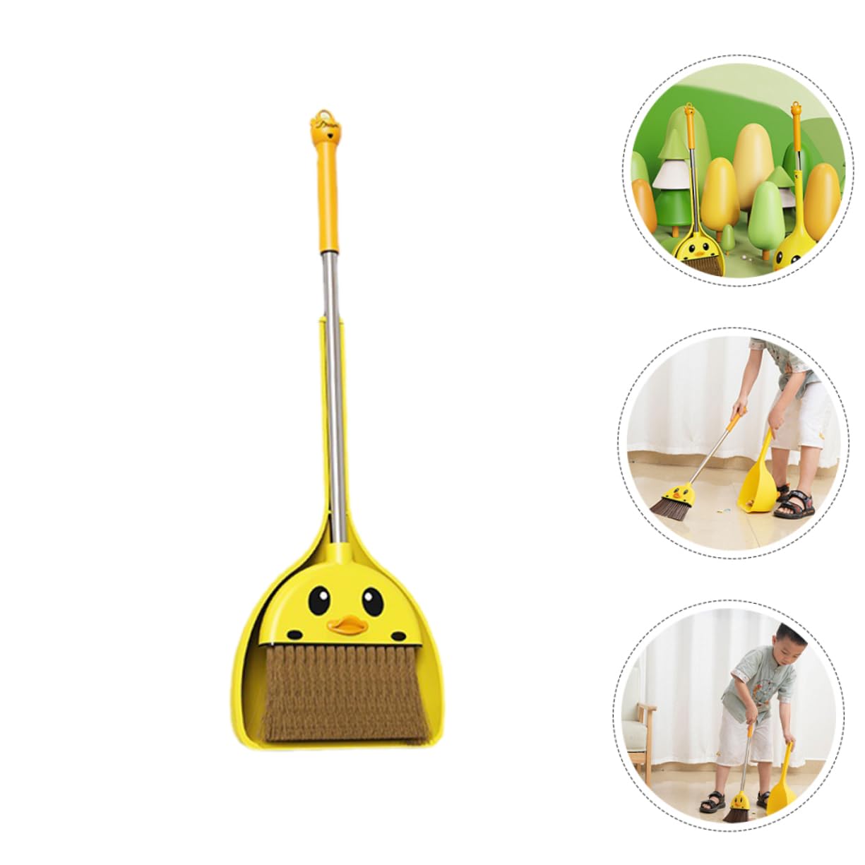 WHAMVOX Creative Duck Broom for Lightweight Broom for Housework Cute Cleaning Tool for Parent Activities for Boys