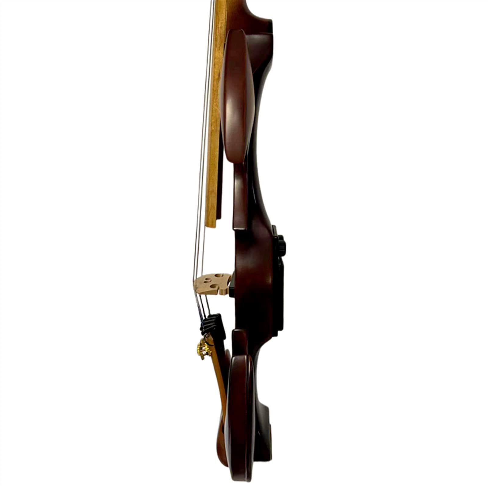 Violon Student Legno Massello 5 Corde 4/4 Violino Elettrico Violino Parti in Legno di Bosso con Custodia, Archetto, Cavo di Collegamento
