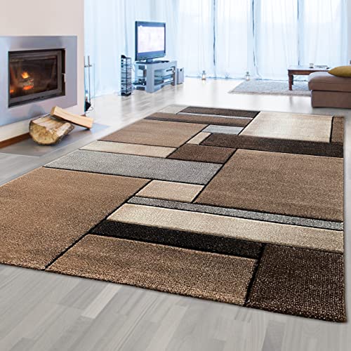 Teppich-Traum Tapis pour Salon au Style élégant Moderne-Classique | Entretien Facile | Beige, 160 x 230 cm