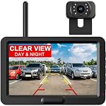 Husgw – Husgw Rückfahrkamera Kabellos, 5" Digital Rückfahrkamera Set
