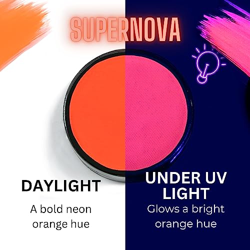 Image of Mehron Paradise FX UV Neon Glow - Neon UV Super Nova 1.4 oz | Water Activated Black Light UV Paint for Raves, Costumes, SFX, Halloween, Stage, Theater & Cosplay
