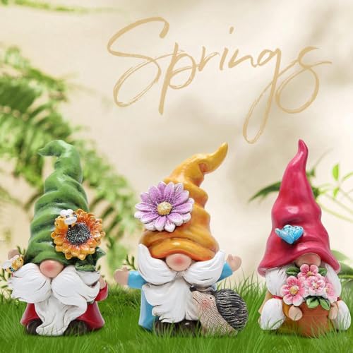 Adornos de gnomos de flores para llenar de magia y alegría tu rincón favorito 7