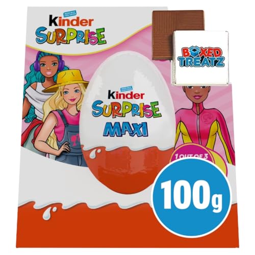 Small & Medium Easter Eggs Chocolate Eggs – Variety Flavours & Fillings – Seasonal Chocolate Egg Collection – 88g to 195g| 19 Options (Kinder Surprise Egg Barbie 100g)