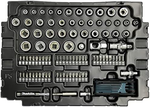 Makita E-08713 Zestaw Narzędzi Ręcznych Czarny/Niebieski, 39.5 x 29.5 x 11 cm; 2 kg, 120 Elementów