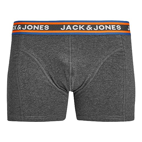 JACK & JONES Herren Unterhosen Shorts Boxershorts Trunks 3er Pack, Farbe:Mehrfarbig, Wäschegröße:M, Artikel:- Navy Blazer/dgm/exub – Ansicht 3