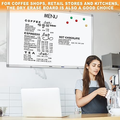 H-Qprobd Dry Erase Board for Wall 72"x40" Aluminum Presentation Magnetic Whiteboard with Long Pen Tray, Wall-Mounted White Board for School, Office and Home - Image 6