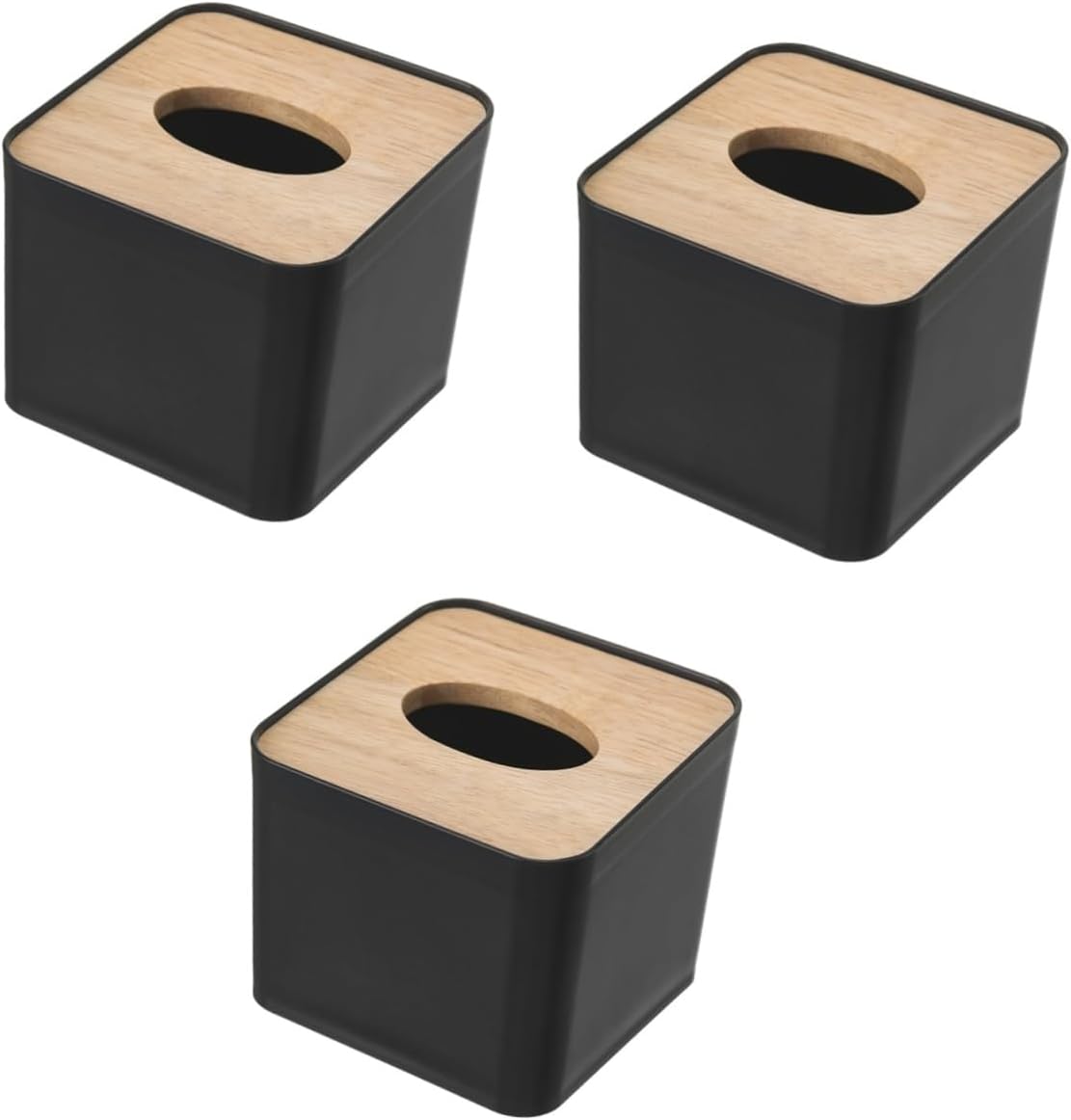 3pcs Tissue Box Cover Elegant Square Tissue Holder for Office Living Room Home Decor Stylish Desktop Napkin Storage for Various Scenes