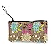 Produktbild Gpedadf13 Unisex Münztasche Nette Blume Leinwand Münzgeldbörse Handy-Kartentasche Mit Griff Und Reißverschluss