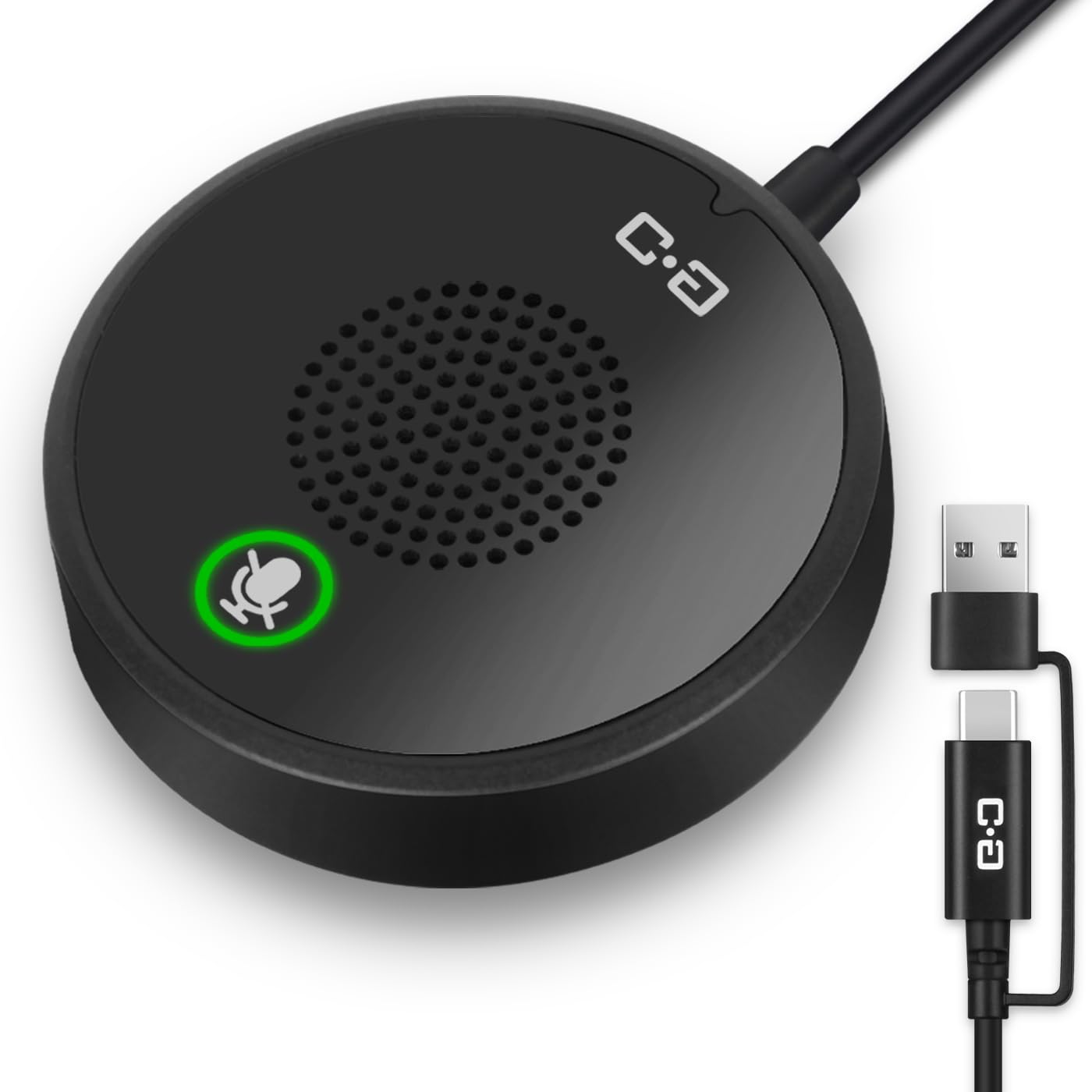 USB Conference Microphone for PC & Mobile Device, AI Noise Reduction | Plug-n-Play, One-Touch Mute, Omnidirectional Condenser Mic, for Video Conference/Online Class/Streaming/Zoom/Skype/Teams-picture-19