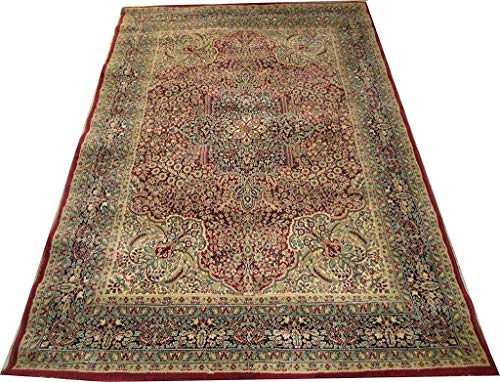 Image of Kashmiri Traditional Woollen Carpet with Advanced 1 Inch Thickness & Classical Look 60x180cm (2x6 Feet) Color Maroon