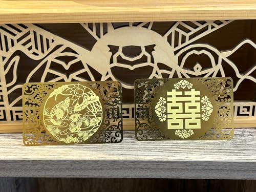 DMtse Feng Shui Love & Happiness Talisman Golden Card for Love & Fidelity Protection Amulet Card