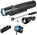 OLIGHT M2R Warrior Pro 1800 Lumens USB Magnetic Rechargeable Dual Switches Tactical Flashlight, 300 Meters Throw, Powered by 5000mAh 21700 Battery, Remote Pressure Switch and E-WM25 Mount Included