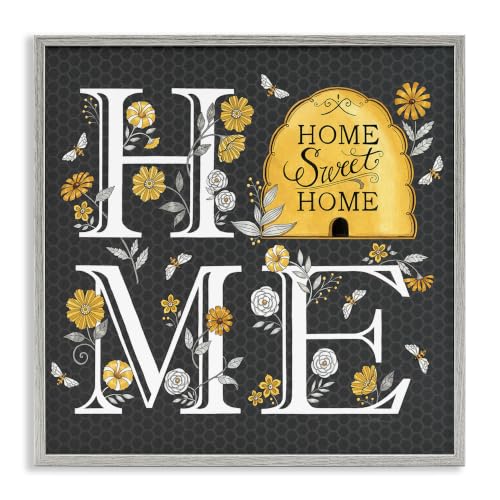 Sweet Home Bee Botanicals, 24 x 24 Inch Framed Giclée Print