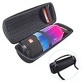 MASiKEN Carrying Case for JBL Pulse 3 Wireless Bluetooth IPX7 Waterproof Speaker, Premium Hard Case Mesh Pocket for The Cable and Charger (Black)