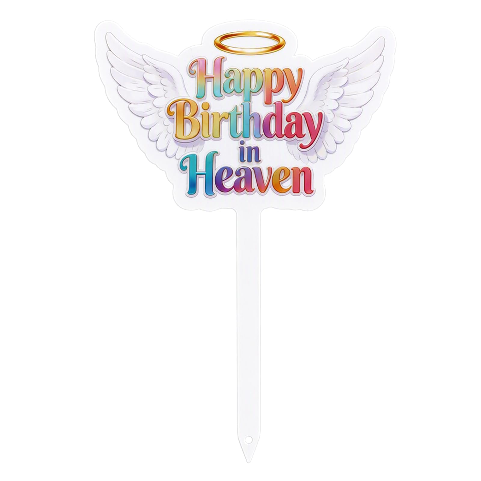 Rovelin Happy Birthday in Grave Decorations Memorial Plaques for Garden