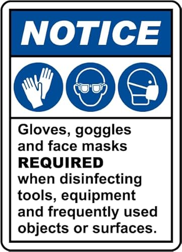 �ʒm��܁A�S�[�O���A�t�F�C�X�}�X�N�K�{�T�C�� ���S�W�� �l�ی�T�C�� �}���`�n�U�[�h PPE �W�� Item2024-2284 ���^�� �u���L�Ŕ� 12 x 16�C���` �ǂ݂₷�����S�W��