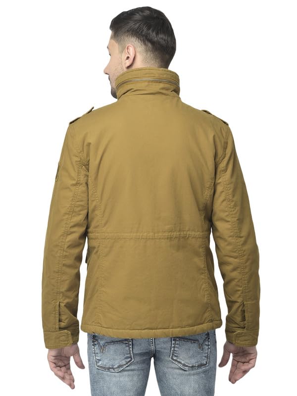 Image of Woodland Men Long Sleeves Open Front Regular Fit Polyester Standard Length Jackets
