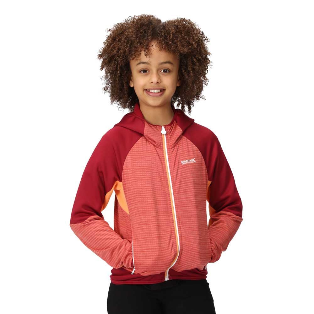 Regatta Prenton II Veste polaire à capuche zippée pour fille, MinRd/RumbRd, 15- 16 Ans