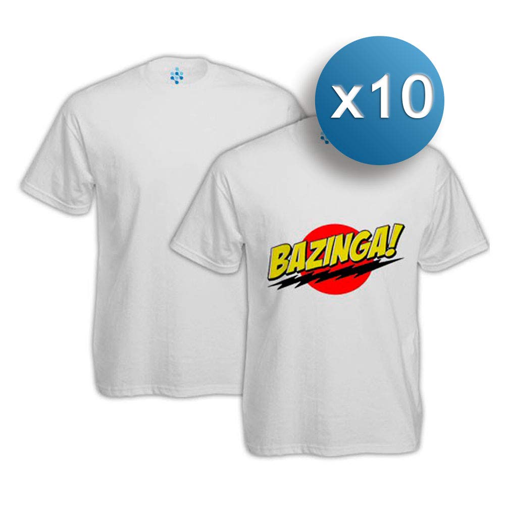 Pack de 10 Camisetas para niños | Tacto algodón | Ideales para ser Impresas Mediante la sublimación | 10 Unidades | Talla 9-10