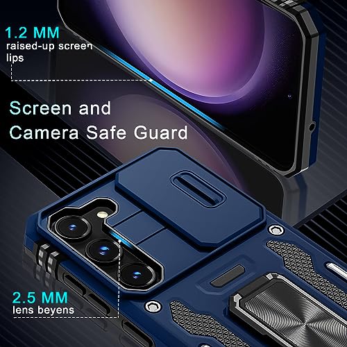 Coque Samsung S23 Anti-Rayure Objectif avec Béquille Intégrée et Écran Protégé x2