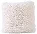 Faux Fur Pillow Cover, FabricMCC Decorative Super Soft Plush Mongolian Faux Fur Throw Pillow Cover Cushion Case (ivory)