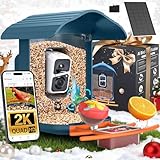 birdsnapยฎ PAV-Bird Feeder with Camera 2K HD, 64GB Card, AI Identify Bird Species Smart Bird House with Camera Solar Powered, Record Video Live View, Auto Capture, Ideal Gift for Birds Lover
