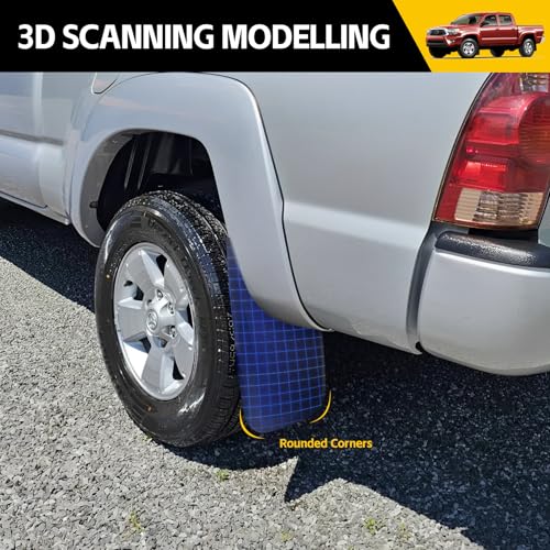 Image of Mud Flaps for 2005-2015 Toyota Tacoma with OEM Fender Flares, No Drill Splash Guards Front & Rear Truck Mud Guards with Hardware Accessories Mudflaps Set(4pcs)
