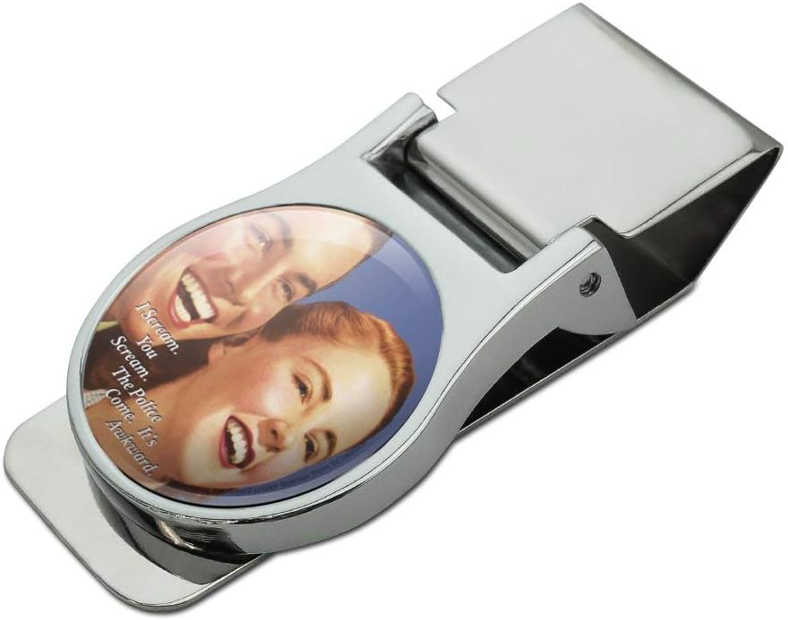 I You Scream Police Come It's Awkward Funny Satin Chrome Plated Metal Money