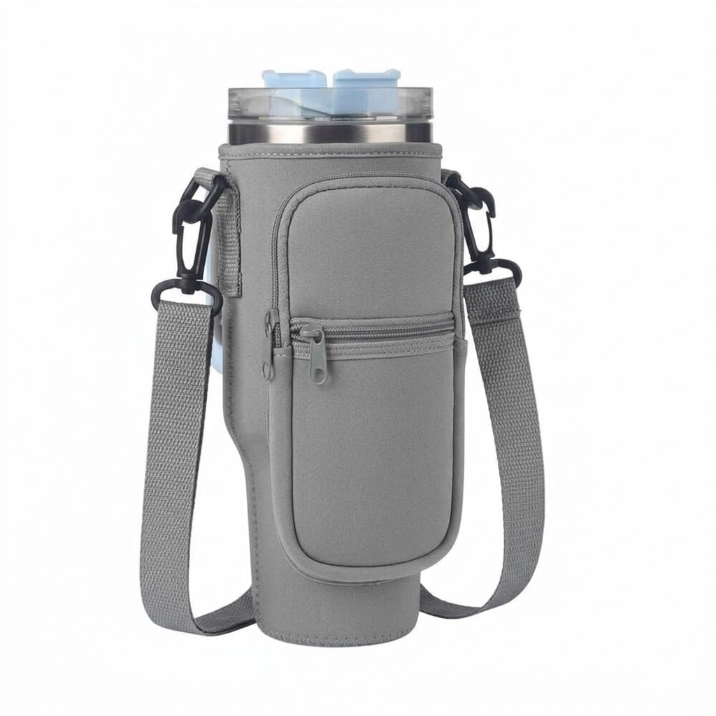 Bolsa Porta Garrafa, Squeeze, Copo Térmico Com Alça Ajustável Shoulder Bag com bolso para