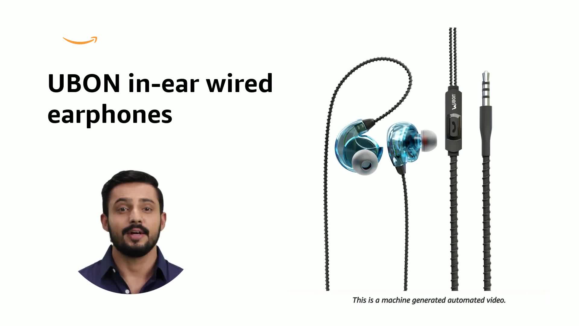 UBON in-Ear Wired Earphones with 3.5mm Audio Connector, in-line