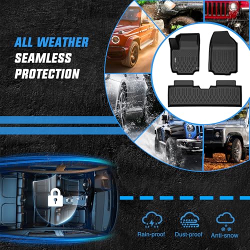 Image of Nilight TPE Floor Mats for Chevy Equinox GMC Terrain (Fuel Model Only) | 2025 2026 All Weather Custom Fit Heavy Duty Floor Liners