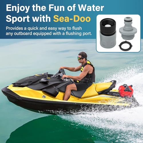 Image of Boat Quick Connect Flush Kit for Seadoo 1997-2011 Jetski PWC (Except 1999 & 2000 GTS) - Boat Hose Quick Release Kit for Kawasako Jet Ski Four-Stroke Engine
