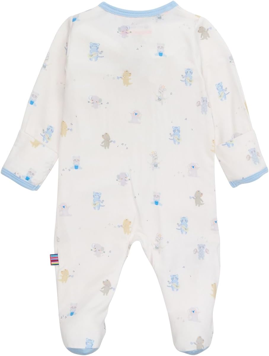 Magnetic Me Boys Modal Magnetic Baby Footie Pajamas | Silky Soft Modal Fabric | Baby Sleepers