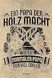  Ein Papa der Holz macht Wie ein normaler Papa nur viel cooler - Notizbuch: Für Holzfäller, Holzliebhaber  Notizbuch Tagebuch ...  Holzfäller, ... Geschenk Holz Wald Motorsäge Fans Notebook