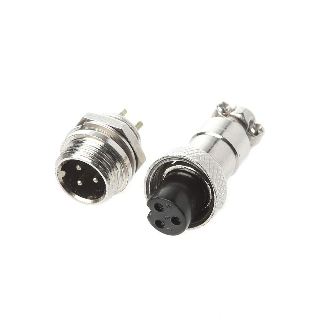 Connecteur Aviation GX12-3 3 Broches - Mâle Et Femelle - Pour Audio, Automatisation