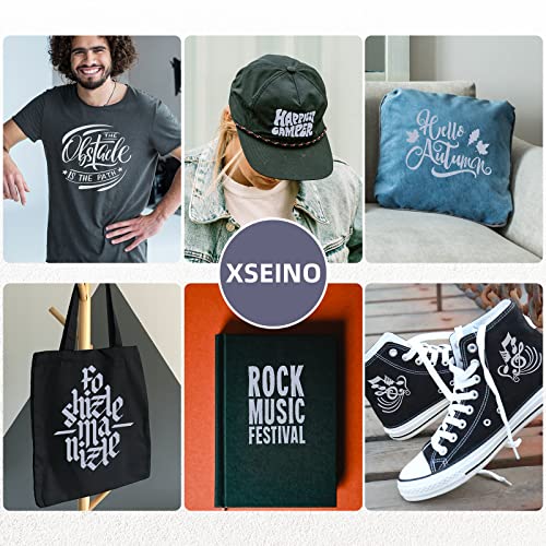 Xseino Heat Transfer Vinyl Roll,12" X 100Ft Silver Htv Vinyl Roll With Teflon For Shirts,Silver Iron On Vinyl Roll For Cricut & Cameo,Easy To Cut & Weed For Heat Transfer Vinyl Design (Silver) #TOP4