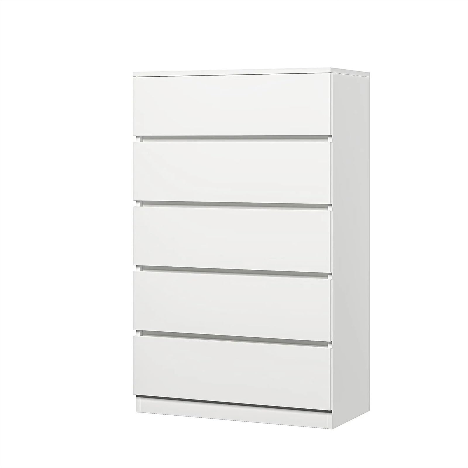 Biała komoda z 5 szufladami do sypialni toaletka biurko makijaż korytarz 70 cm meble szafka do przechowywania komody (biały)