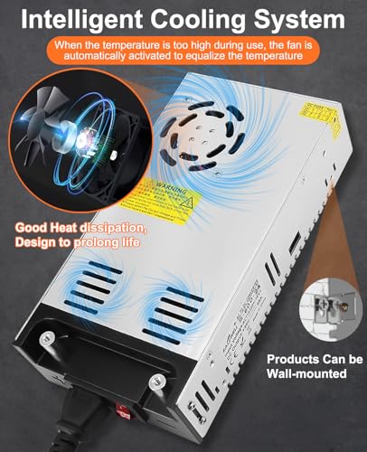 24V Power Supply 600W Converter 110V AC to 24V 25A DC Switching Power Supply for LED Strip, CCTV, RV, Radio, Computer Projects - SMPS with Overload Protection, Cooling Fan4
