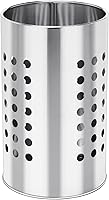 Vista 1 de EORTA Soporte para utensilios de cocina de acero inoxidable, cilindro, organizador de drenaje de cubiertos, escurridor con agujeros de drenaje