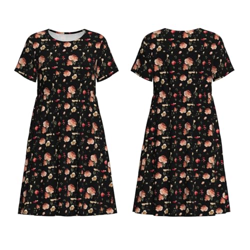 Robe d'été anti-transpiration légère à manches courtes motif fleurs - 6
