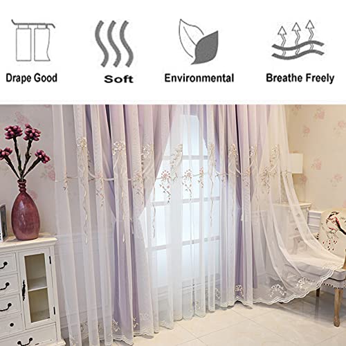 Blackout Tulle Curtains Double Layer Window Curtain Thermal Insulated Pencil Pleat Room Darkening Bedroom Window Treatment - Image 4