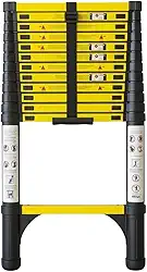 Escada Telescópica Extensiva Aço Inoxidável 13 Degraus 3,8m