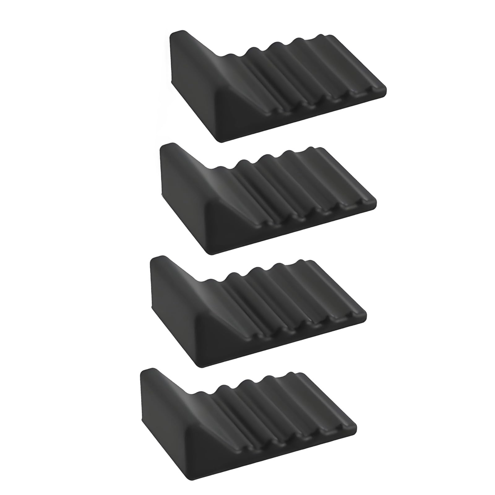Ekoama Pack Of 4 Silicone Trash Can Bumpers Noise Reducing Supports For Kitchen Work Space Bathroom With Secure Hold Feature