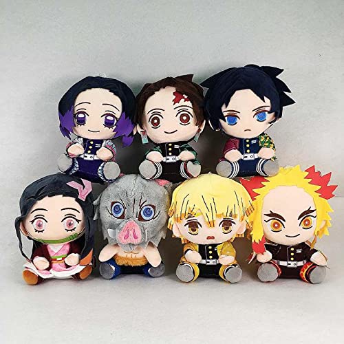 Demon Plush Slayer Doll Anime Demon Slayer Stuffed Plushie Toys Anime Figures Collectible Gifts For Kids, Kin, Friend Birthday Return Gift, Children's, Valentine’s Day Decoration (Tomioka Giyuu) #TOP5