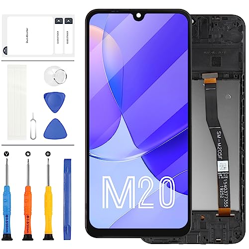 Sostituzione dello Schermo per Samsung Galaxy M20 SM-M205F M205F M205G 2019 6.2 Display LCD Touch Panel Digitizer Assembly Full Glass Frame Kit di Riparazione Parti Kit Strumenti Originale