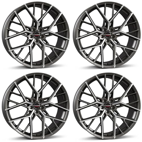 4x Borbet rims alloy rims BY 10x21 ET45 5x108 titan polished matt compatible with Land Rover Evoque Velar