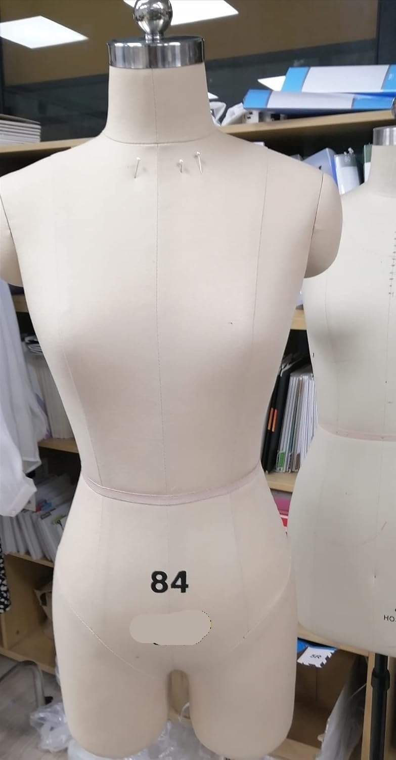 Przypinany tułów żeńskiego manekina do szycia z regulowaną podstawą i kółkami(White,Medium)