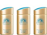 Anessa Sunscreen Perfect UV Skin Care Milk SPF50+ PA++++ 2.02floz (60ml) Pack Of 3 Super Waterproof