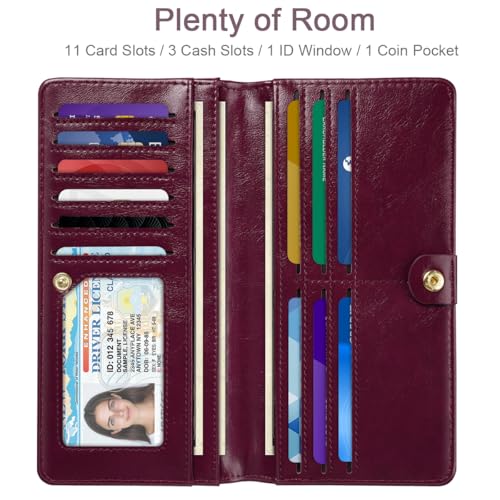 Image of Wallet Women Bifold Faux Crocodile Leather Slim Thin Long Wallets