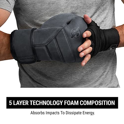 Hayabusa T3 LX Leather Boxing Gloves Men and Women for Training Sparring Heavy Bag and Mitt Work - Obsidan, 14 oz by Hayabusa - Image 5